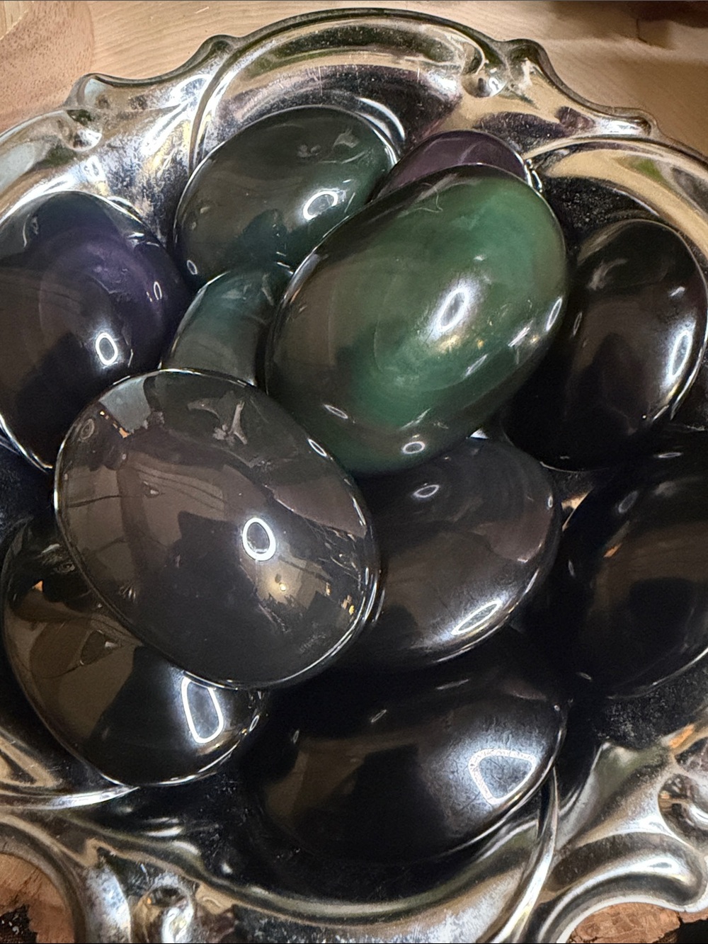 Rainbow Obsidian Palm Stones